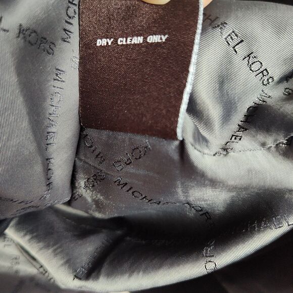 Michael Kors Overcoat Men's 40L Slim Fit Black Full-Zip Buttons 60% Wool - Picture 9 of 9